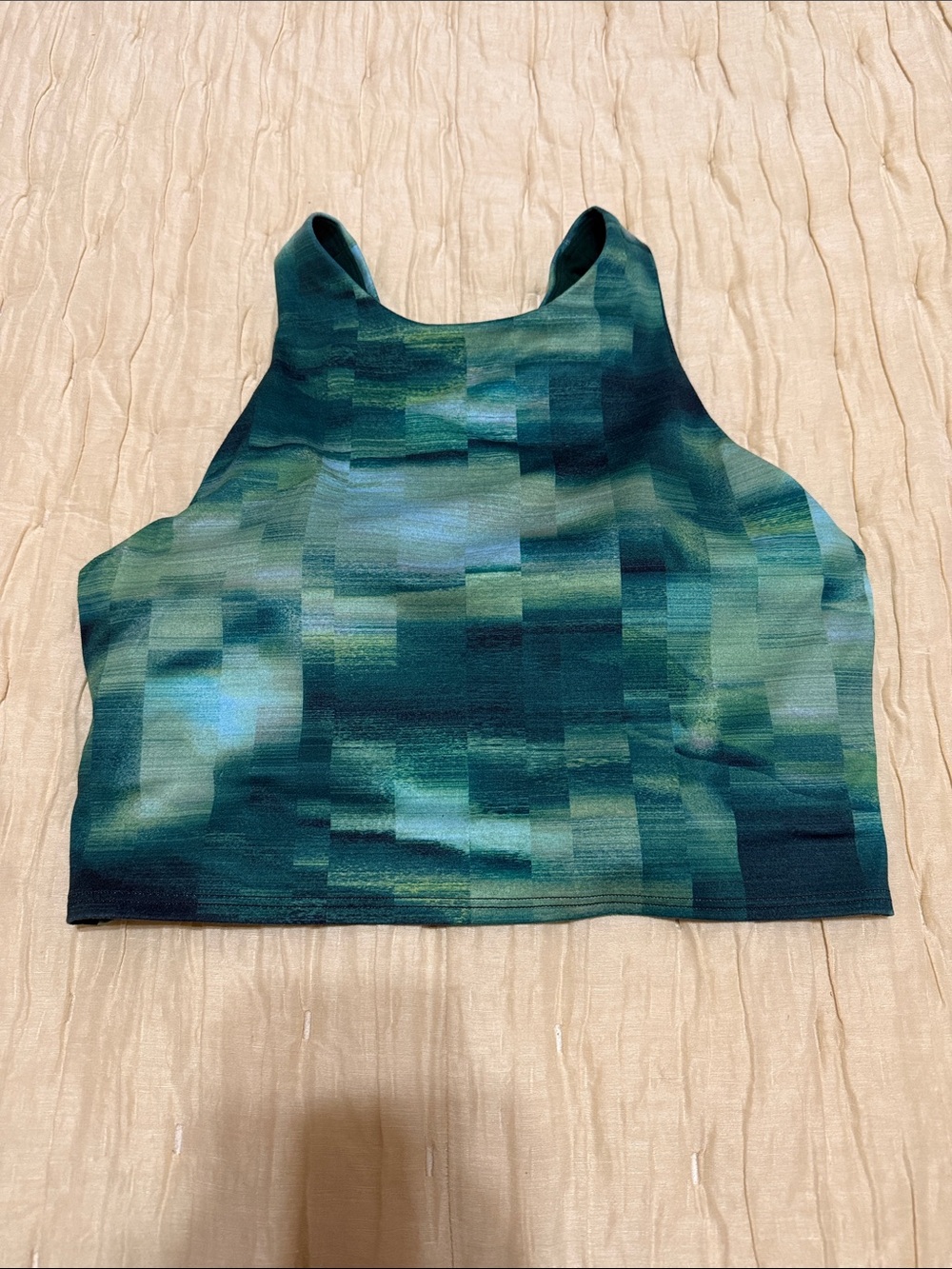 Athleta Green Crop Sports Bra